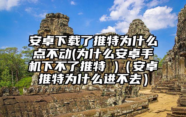 安卓下载了推特为什么点不动(为什么安卓手机下不了推特 )（安卓推特为什么进不去）
