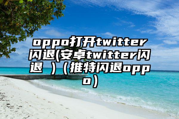 oppo打开twitter闪退(安卓twitter闪退 )（推特闪退oppo）