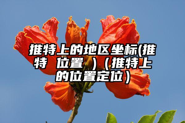 推特上的地区坐标(推特 位置 )（推特上的位置定位）