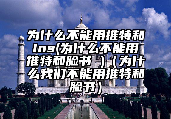 为什么不能用推特和ins(为什么不能用推特和脸书 )(为什么我们不能用推特和脸书)