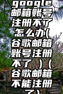 google邮箱账号注册不了怎么办(谷歌邮箱账号注册不了 )（谷歌邮箱不能注册了）