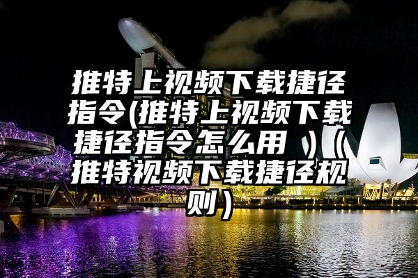 推特上视频下载捷径指令(推特上视频下载捷径指令怎么用 )(推特视频下载捷径规则)