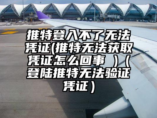 推特登入不了无法凭证(推特无法获取凭证怎么回事 )（登陆推特无法验证凭证）