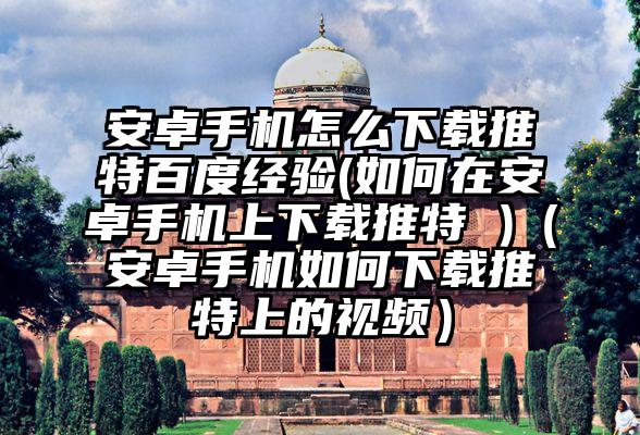 安卓手机怎么下载推特百度经验(如何在安卓手机上下载推特 )（安卓手机如何下载推特上的视频）