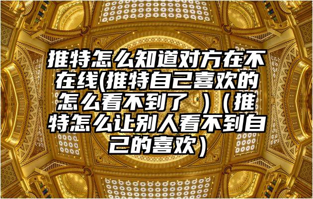 推特怎么知道对方在不在线(推特自己喜欢的怎么看不到了 )（推特怎么让别人看不到自己的喜欢）
