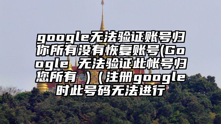google无法验证账号归你所有没有恢复账号(Google 无法验证此帐号归您所有 )（注册google时此号码无法进行
