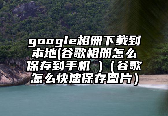 google相册下载到本地(谷歌相册怎么保存到手机 )（谷歌怎么快速保存图片）