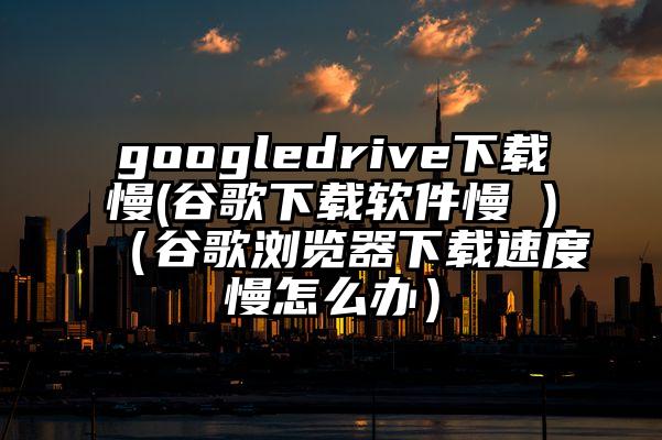 googledrive下载慢(谷歌下载软件慢 )（谷歌浏览器下载速度慢怎么办）
