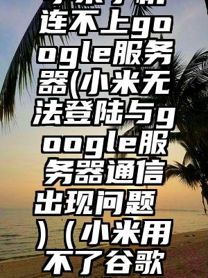 小米手机连不上google服务器(小米无法登陆与google服务器通信出现问题 )（小米用不了谷歌服务）