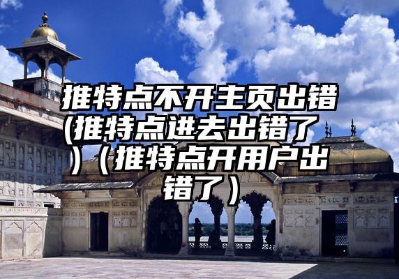 推特点不开主页出错(推特点进去出错了 )（推特点开用户出错了）