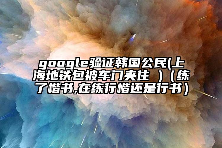 google验证韩国公民(上海地铁包被车门夹住 )（练了楷书,在练行楷还是行书）