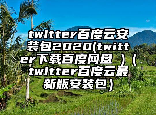 twitter百度云安装包2020(twitter下载百度网盘 )（twitter百度云最新版安装包）