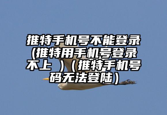 推特手机号不能登录(推特用手机号登录不上 )（推特手机号码无法登陆）