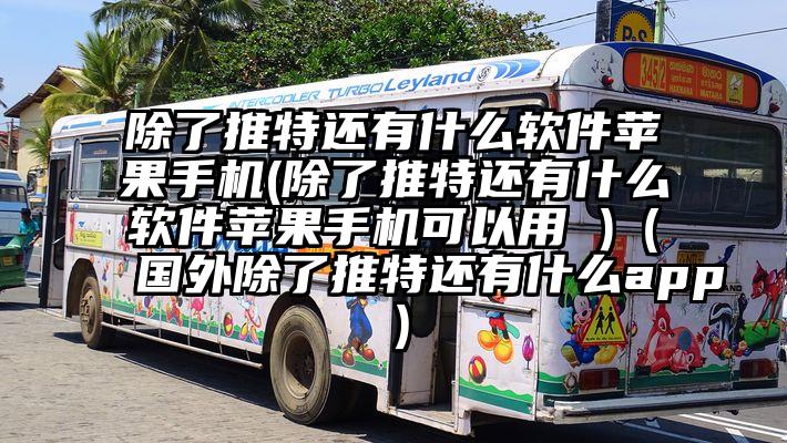 除了推特还有什么软件苹果手机(除了推特还有什么软件苹果手机可以用 )（国外除了推特还有什么app）