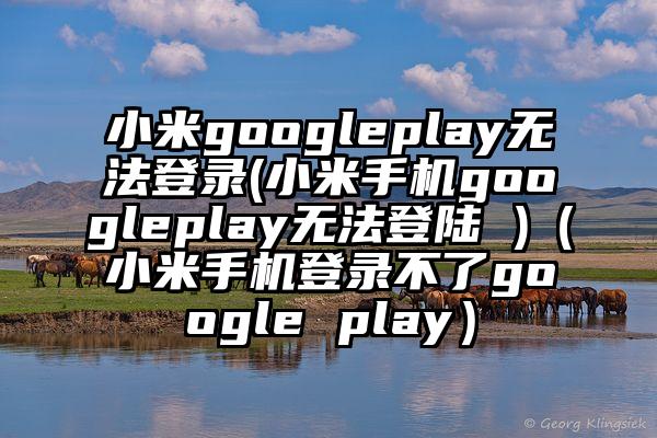 小米googleplay无法登录(小米手机googleplay无法登陆 )（小米手机登录不了google play）
