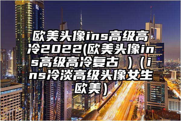 欧美头像ins高级高冷2022(欧美头像ins高级高冷复古 )（ins冷淡高级头像女生欧美）