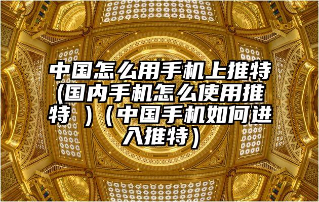 中国怎么用手机上推特(国内手机怎么使用推特 )（中国手机如何进入推特）