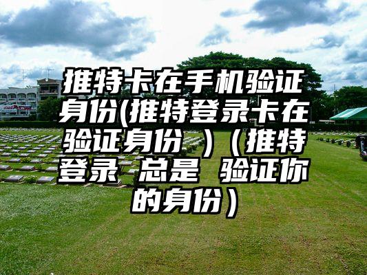 推特卡在手机验证身份(推特登录卡在验证身份 )（推特登录 总是 验证你的身份）