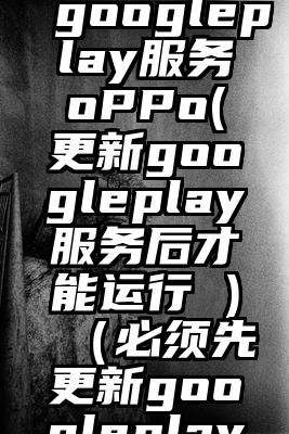 怎么更新googleplay服务oPPo(更新googleplay服务后才能运行 )（必须先更新googleplay才能
