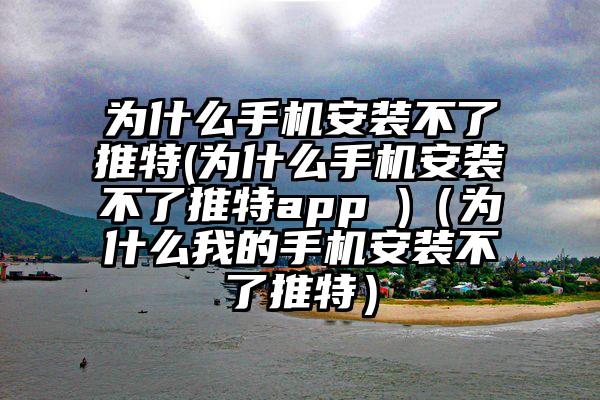 为什么手机安装不了推特(为什么手机安装不了推特app )（为什么我的手机安装不了推特）