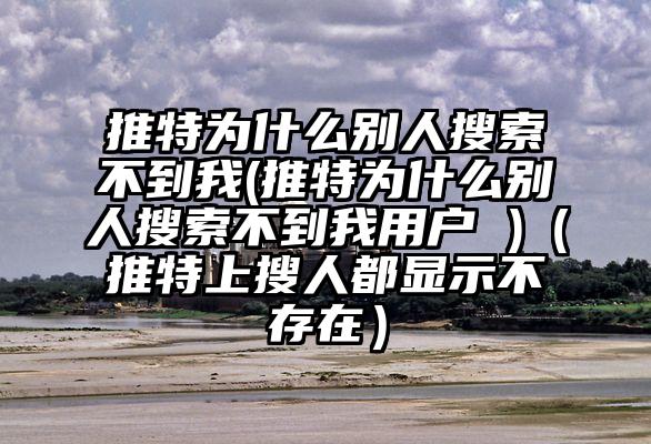 推特为什么别人搜索不到我(推特为什么别人搜索不到我用户 )（推特上搜人都显示不存在）