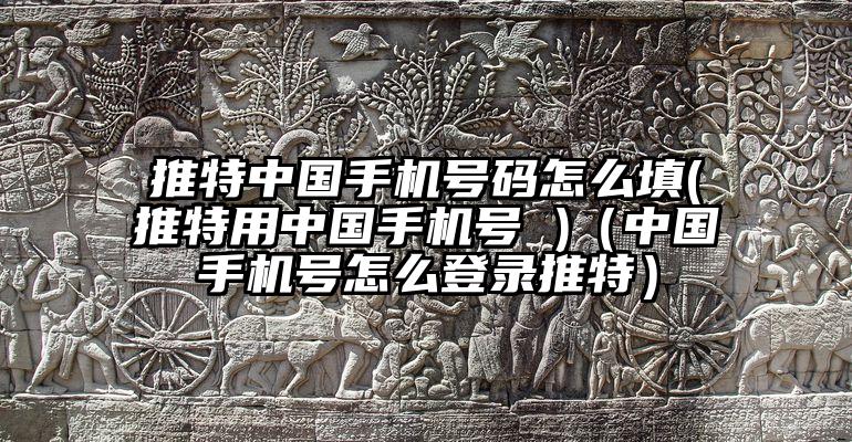 推特中国手机号码怎么填(推特用中国手机号 )（中国手机号怎么登录推特）