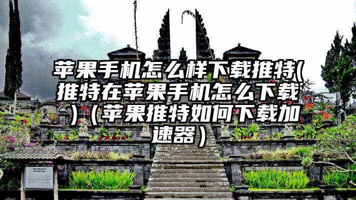 苹果手机怎么样下载推特(推特在苹果手机怎么下载 )（苹果推特如何下载加速器）