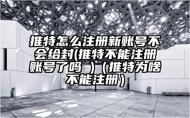 推特怎么注册新账号不会给封(推特不能注册账号了吗 )（推特为啥不能注册）