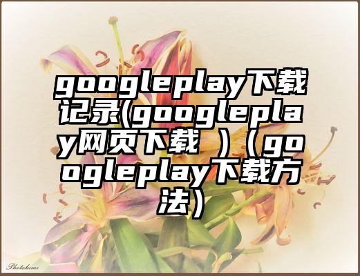googleplay下载记录(googleplay网页下载 )（googleplay下载方法）