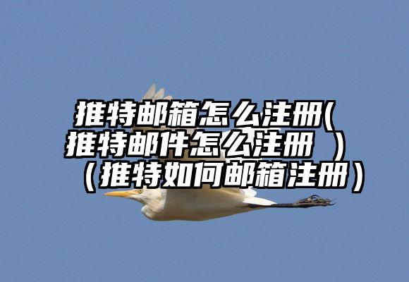 推特邮箱怎么注册(推特邮件怎么注册 )（推特如何邮箱注册）