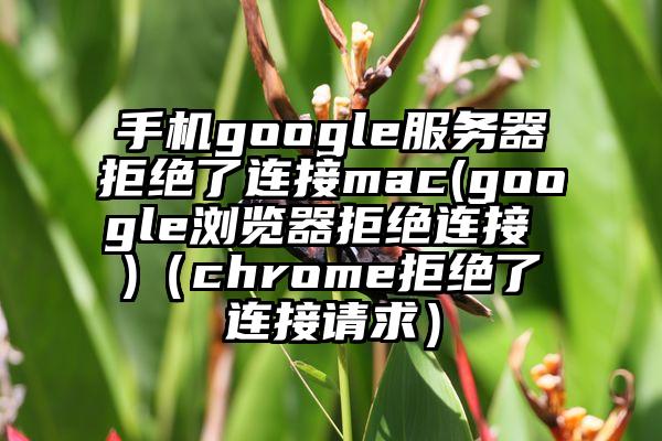 手机google服务器拒绝了连接mac(google浏览器拒绝连接 )（chrome拒绝了连接请求）