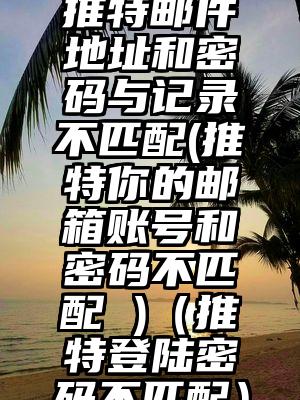 推特邮件地址和密码与记录不匹配(推特你的邮箱账号和密码不匹配 )（推特登陆密码不匹配）