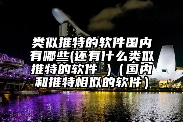 类似推特的软件国内有哪些(还有什么类似推特的软件 )（国内和推特相似的软件）