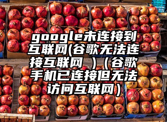 google未连接到互联网(谷歌无法连接互联网 )(谷歌手机已连接但无法访问互联网)