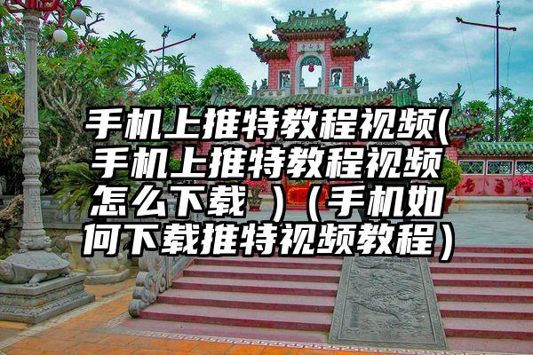 手机上推特教程视频(手机上推特教程视频怎么下载 )（手机如何下载推特视频教程）