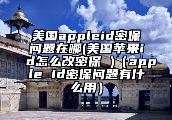 美国appleid密保问题在哪(美国苹果id怎么改密保 )（apple id密保问题有什么用）
