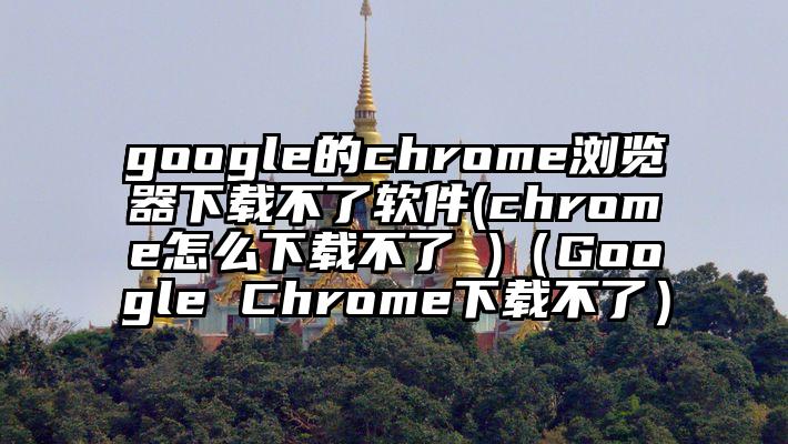 google的chrome浏览器下载不了软件(chrome怎么下载不了 )（Google Chrome下载不了）
