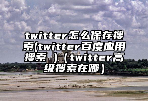 twitter怎么保存搜索(twitter百度应用搜索 )（twitter高级搜索在哪）