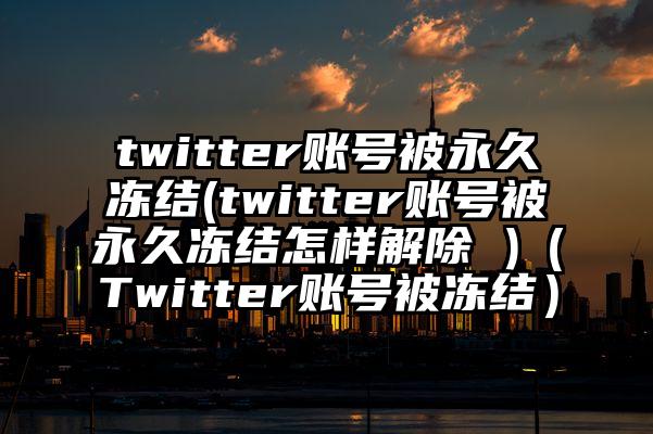 twitter账号被永久冻结(twitter账号被永久冻结怎样解除 )（Twitter账号被冻结）