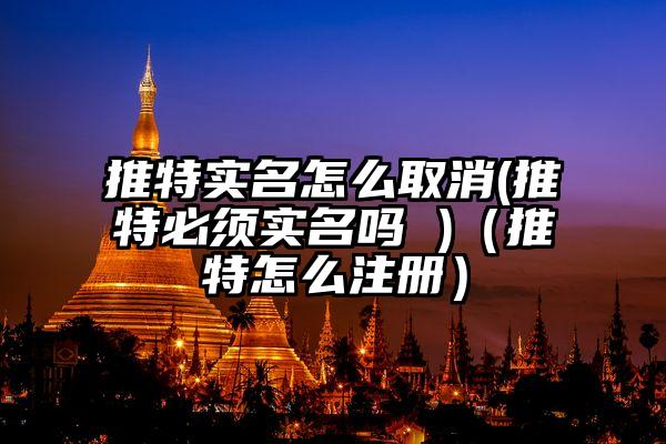 推特实名怎么取消(推特必须实名吗 )（推特怎么注册）