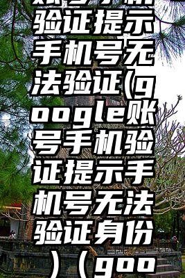 google账号手机验证提示手机号无法验证(google账号手机验证提示手机号无法验证身份 )（google手机号没法验