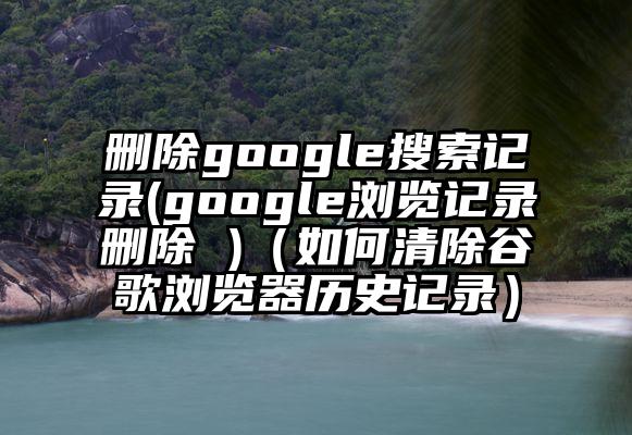 删除google搜索记录(google浏览记录删除 )（如何清除谷歌浏览器历史记录）
