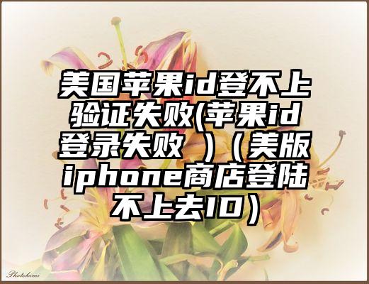 美国苹果id登不上验证失败(苹果id登录失败 )（美版iphone商店登陆不上去ID）