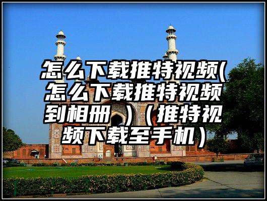 怎么下载推特视频(怎么下载推特视频到相册 )（推特视频下载至手机）