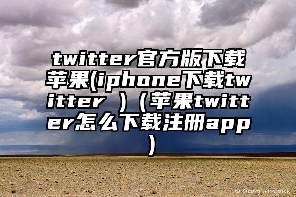 twitter官方版下载苹果(iphone下载twitter )（苹果twitter怎么下载注册app）