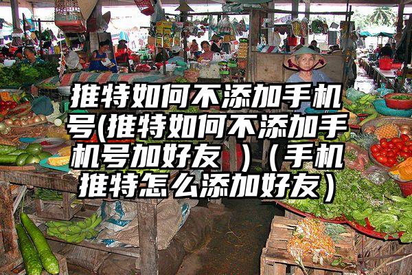 推特如何不添加手机号(推特如何不添加手机号加好友 )（手机推特怎么添加好友）