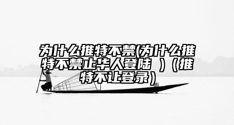 为什么推特不禁(为什么推特不禁止华人登陆 )(推特不让登录)
