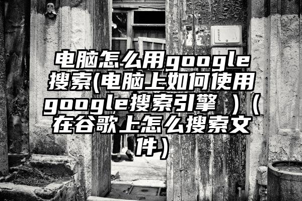 电脑怎么用google搜索(电脑上如何使用google搜索引擎 )（在谷歌上怎么搜索文件）