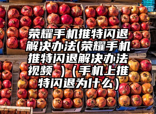 荣耀手机推特闪退解决办法(荣耀手机推特闪退解决办法视频 )（手机上推特闪退为什么）
