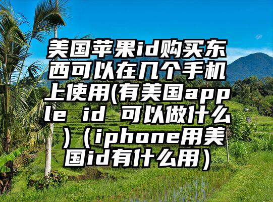 美国苹果id购买东西可以在几个手机上使用(有美国apple id 可以做什么 )（iphone用美国id有什么用）